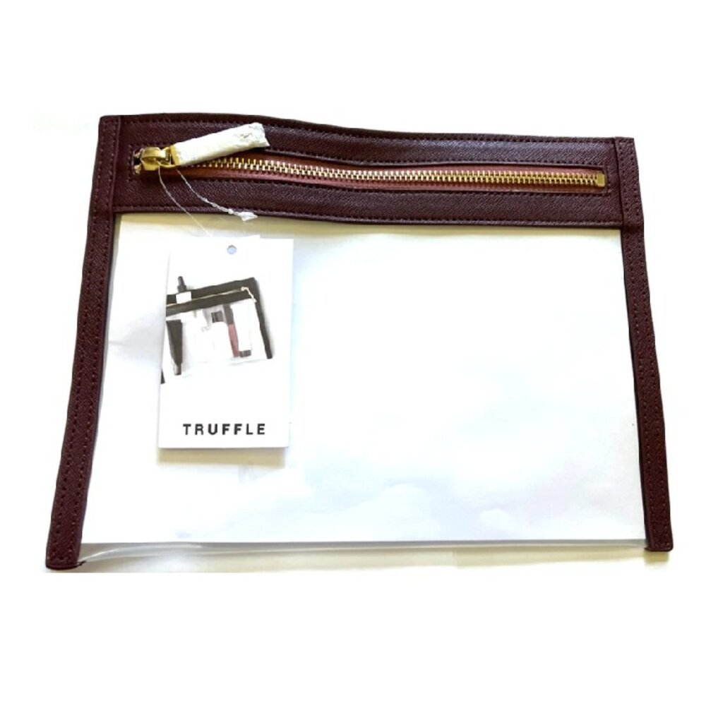Truffle Clarity Clutch Small in Wine - Rare/Discontinued - New in Package